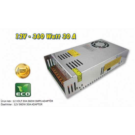 12 VOLT 30A 360W SMPS ADAPTÖR